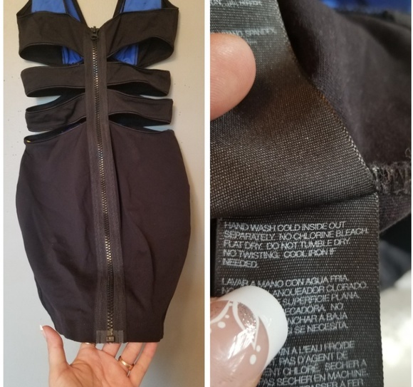 Nwot Bebe Colorblock Open Waist~Bands XS - Picture 8 of 8